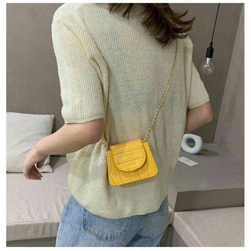 Tas Selempang Mini Croco vintage M01823 Aliya Slingbag Croco vintage BISA COD