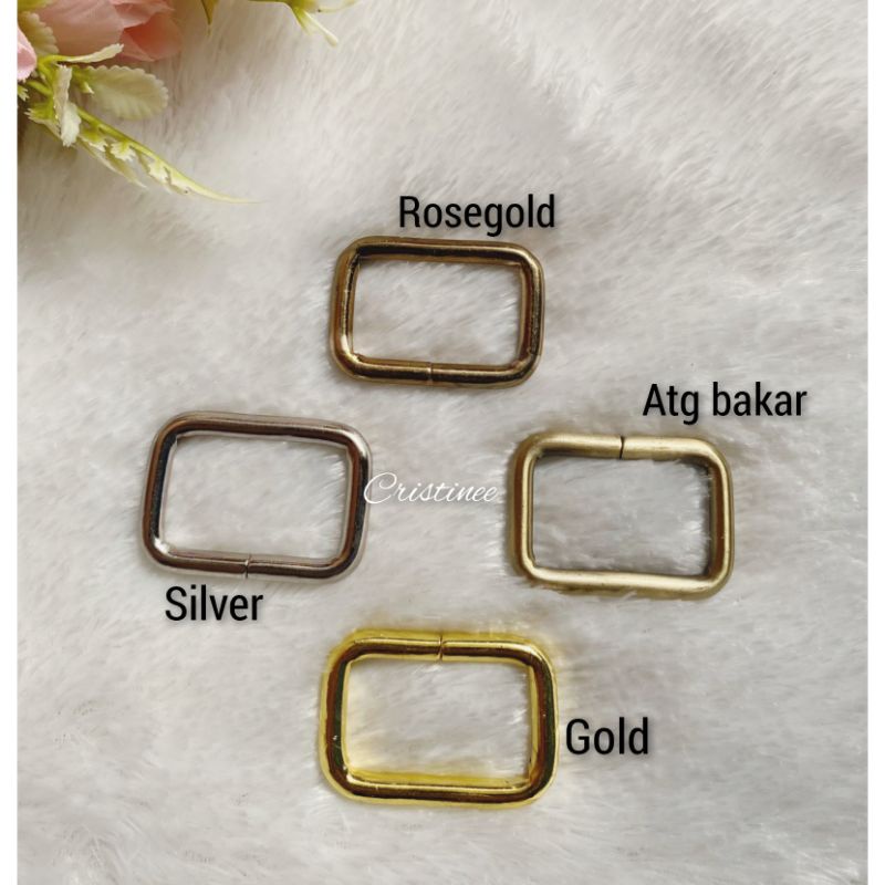 Ring kotak Ukuran 3,3cm ( 12pcs)