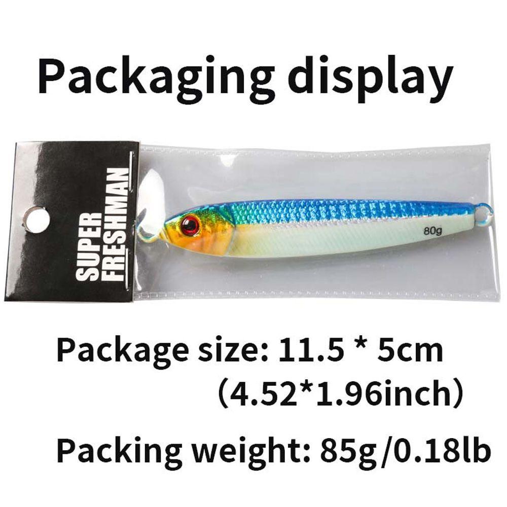 Preva Metal Fishing Lure Tanpa Kait Tenggelam 80g 105mm Warna Warni Memimpin Casting