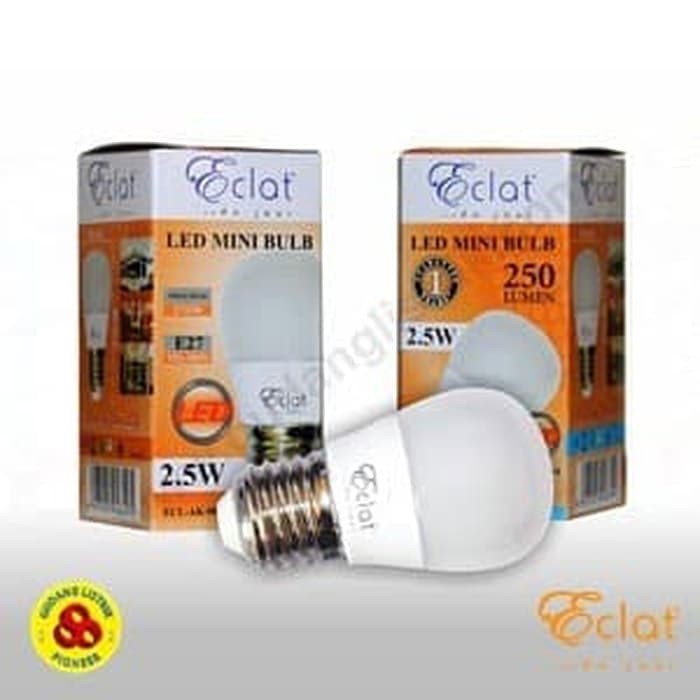 Eclat Mini LED Bulb 2.5W Putih E27 Lampu LED Mini 2,5 Watt Frosted CDL