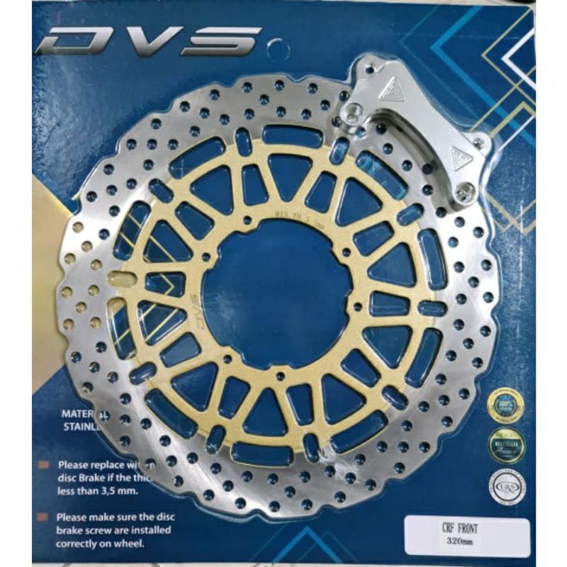 piringan cakram depan crf lebar 320 plus breket pnp disk cakram crf supermoto