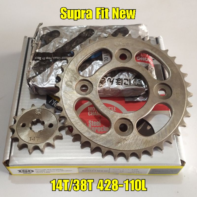 Choho Gear Paket Set Supra Fit New 38T Revo Karisma Kirana Blade Supra X125 New Fi 125 Revo Absolute