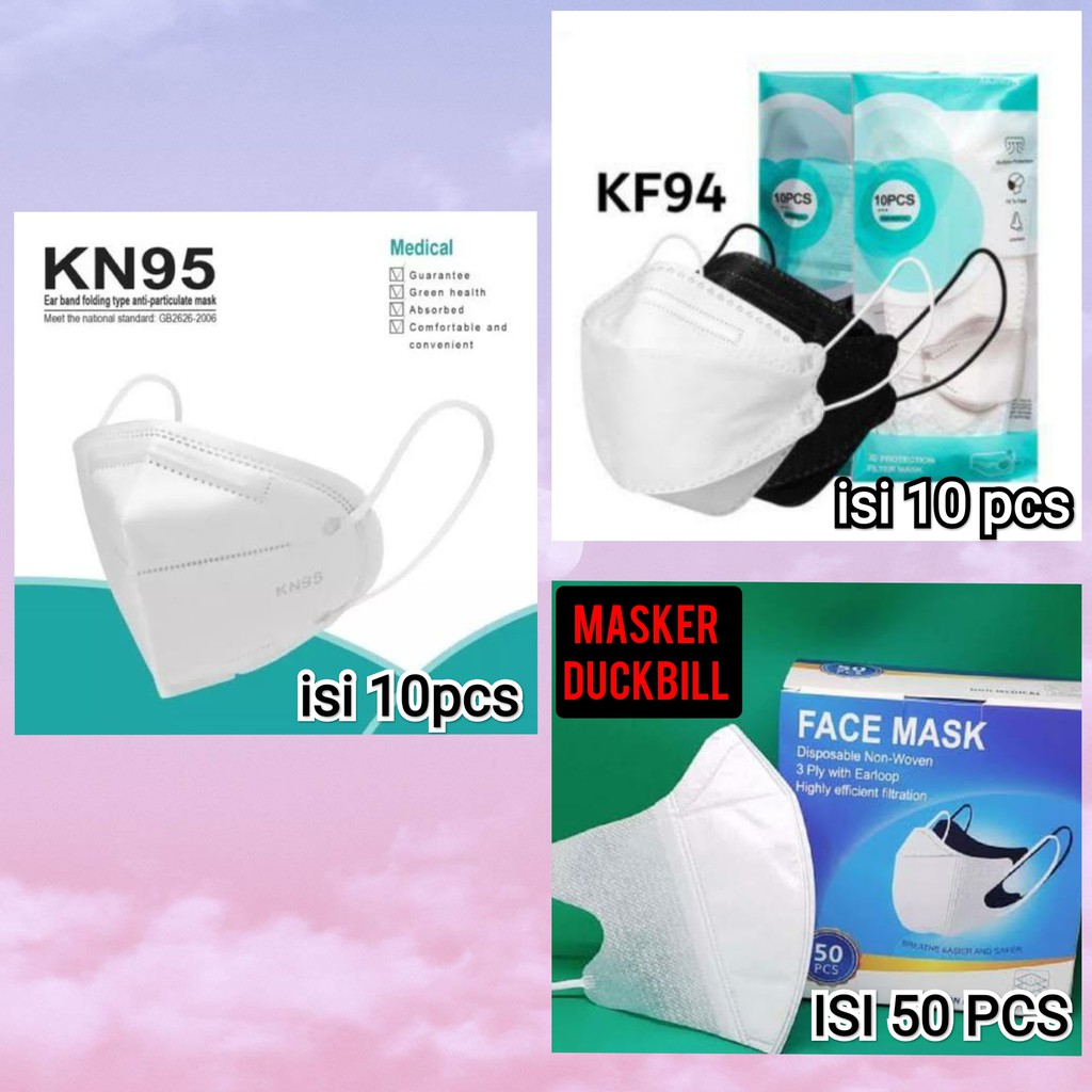 PROMO 50 PCS Masker Duckbill/ MaskerKF 94 / Masker KN 95 / 1 BOX Masker