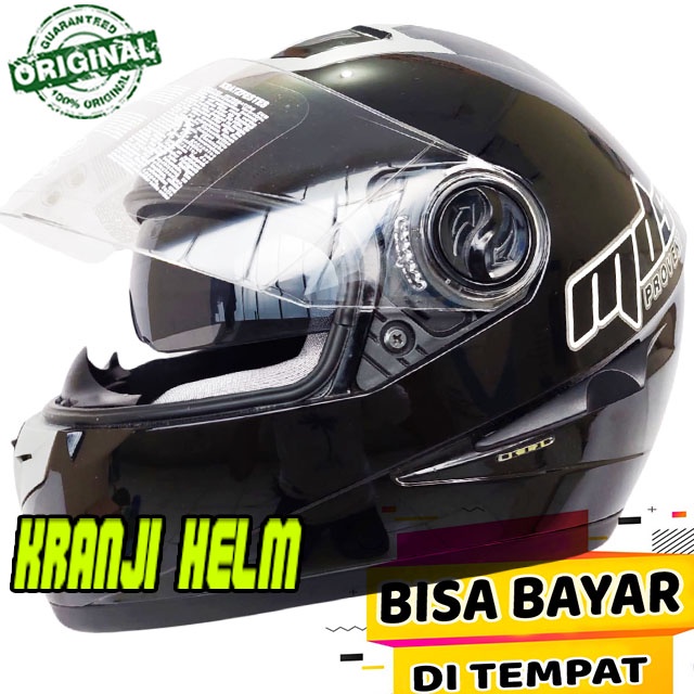 Helm / Helm fullface / Helm mds provent solid black termurah