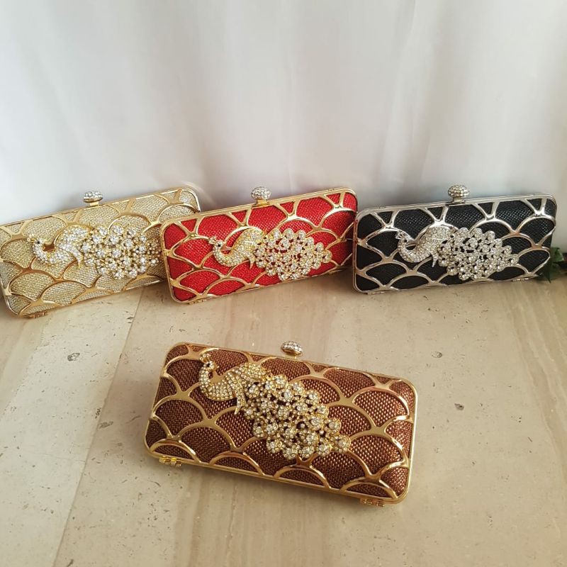 Tas Pesta Farnell Permata Berlian Diamond Party Clutch Wanita Import Mewah 2622