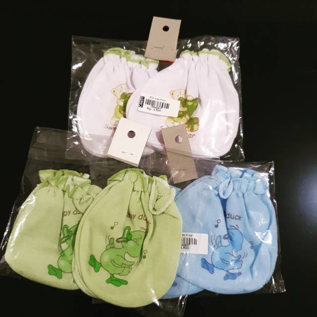 Sarung Tangan dan Kaki Bayi Print Leo STK KKT Baby Murah Halus