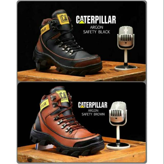 SEPATU SAFETY TRAKING CATERPILLAR ARGON SAFETY BOOTS PRIA KERJA LAPANGAN