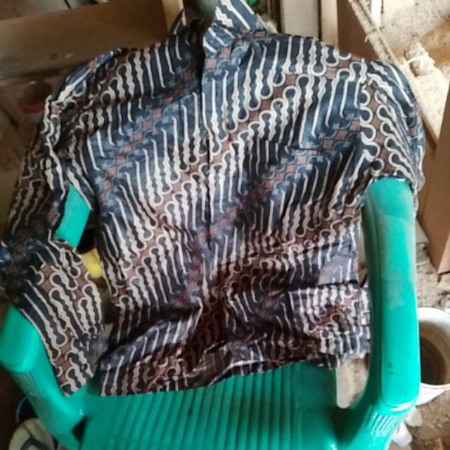 Bswart Batik Hrb026 Kenongo Hem Pendek Padi Pekalongan M L Xl Batik Pria Murah Modern Grosir