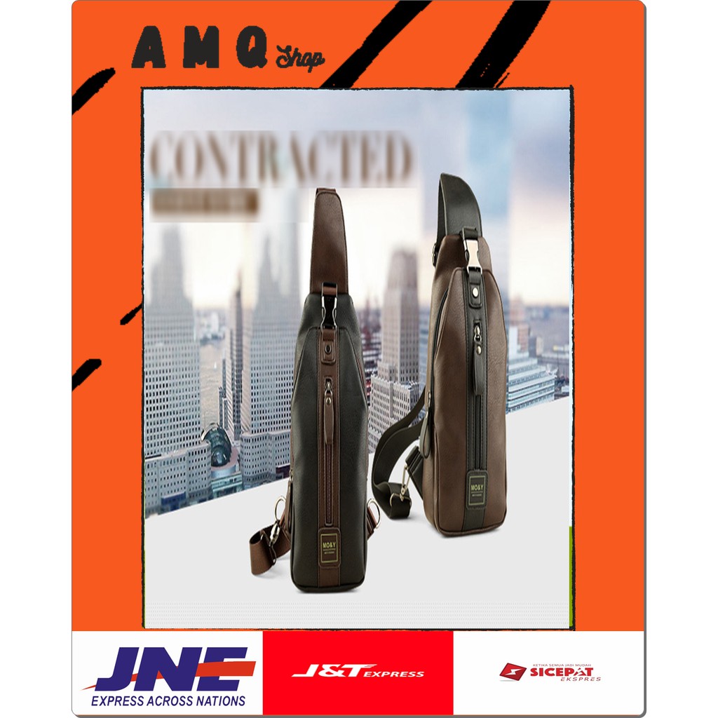 Sling Bag Pria / Tas Pria Tas Selempang / Tas Pria Selempang / Tas Selempang Pria Kulit / MO&Y