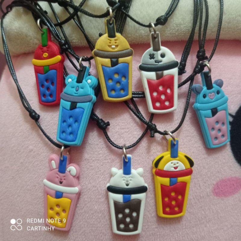 kalung liontin bts bt21 boba per gros 144pc#cartinhy