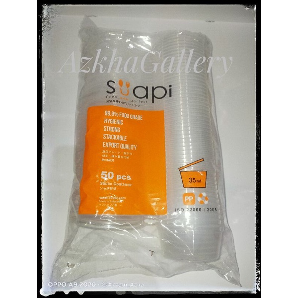 ✅COD Cup Saos 60ML Suapi Isi 50 Thinwall kecil Sambal Slime plastik wadah slime