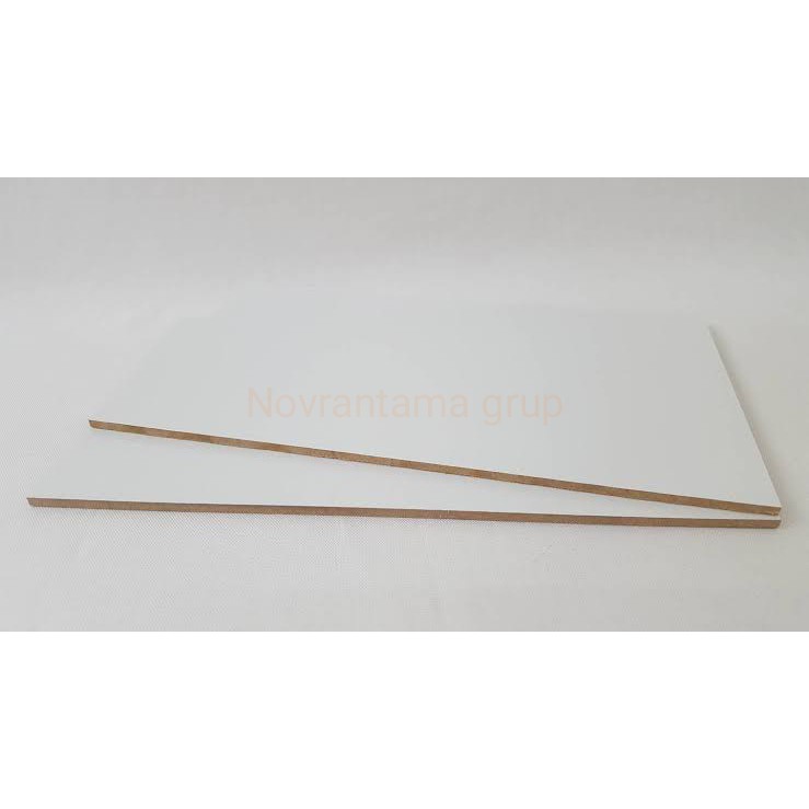 Multiplek / Triplek melamin putih 3mm (50x20)cm, melaminto plywood, white