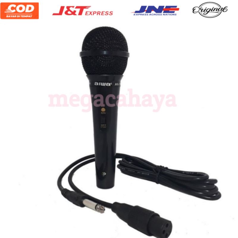 Aiwa Microphone Cable - Mik Vocal Karaoke Sound System  Microphone Aiwa