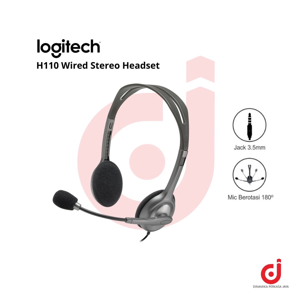 Headphone Logitech Microphone headset H110