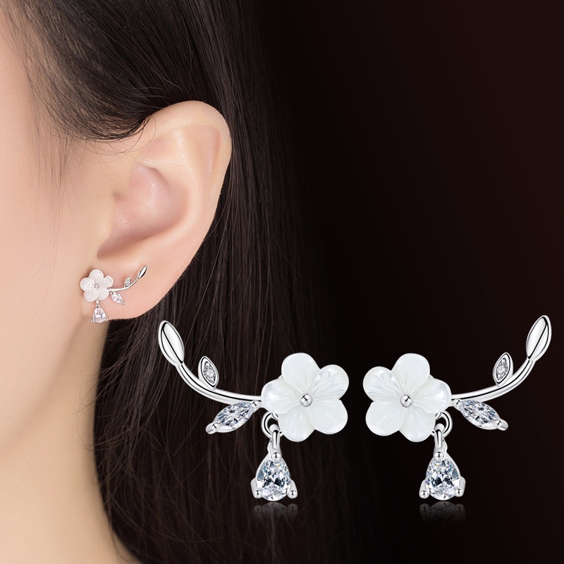 925 Perak Anting Anting Wanita Perhiasan Fashion Ukir/Subang Telinga anting perempuan