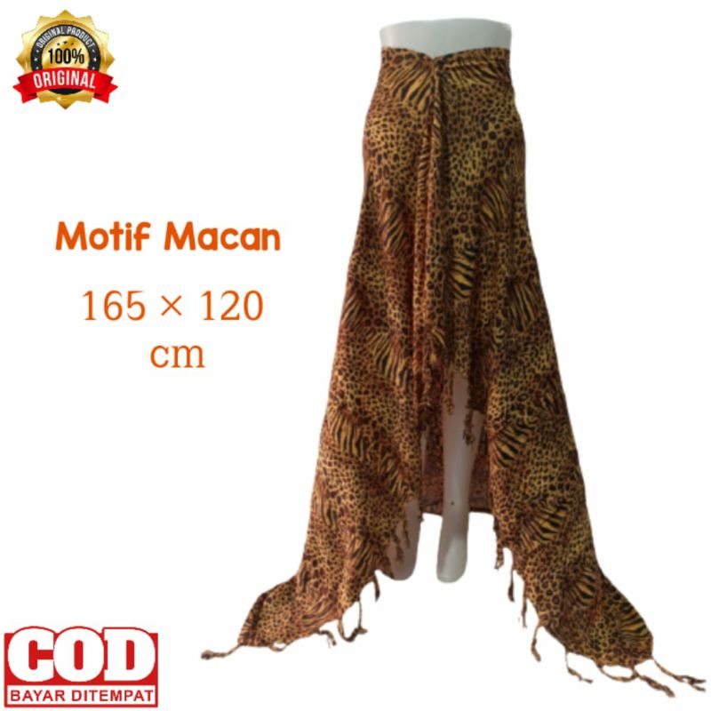 KAIN PANTAI/ KAIN BALI MOTIF MACAN/ SELIMUT BALI UKURAN 165X120 CM