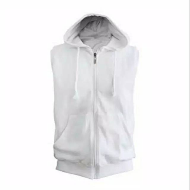 SWEATER HOODIE TANPA LENGAN