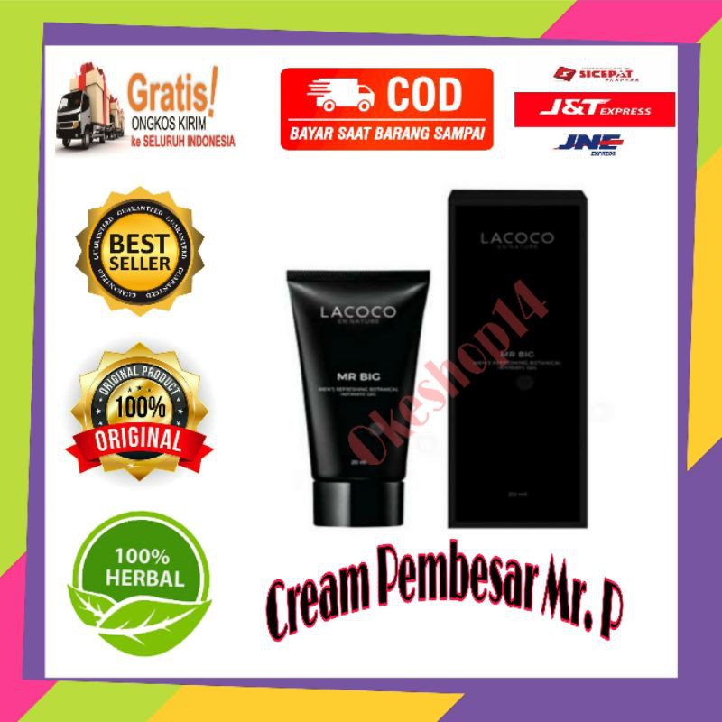 Lacoco Asli Original NASA Obat Cream Pembesar Penambah Ukuran Mr. P