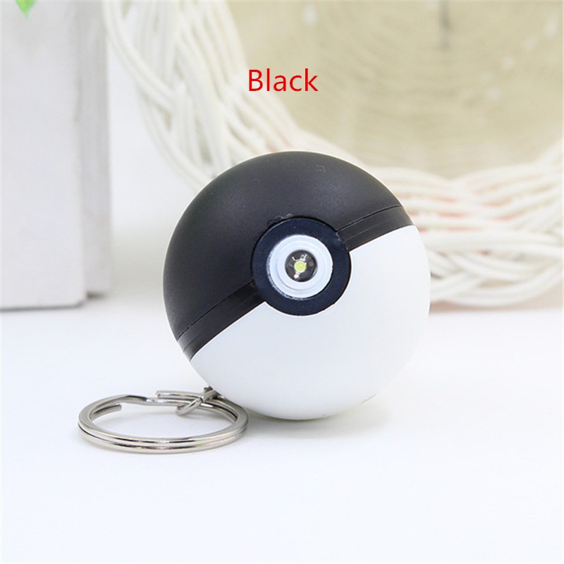 Gantungan Kunci Bentuk Pokeball Pokemon Pikachu Dengan Lampu LED + Suara