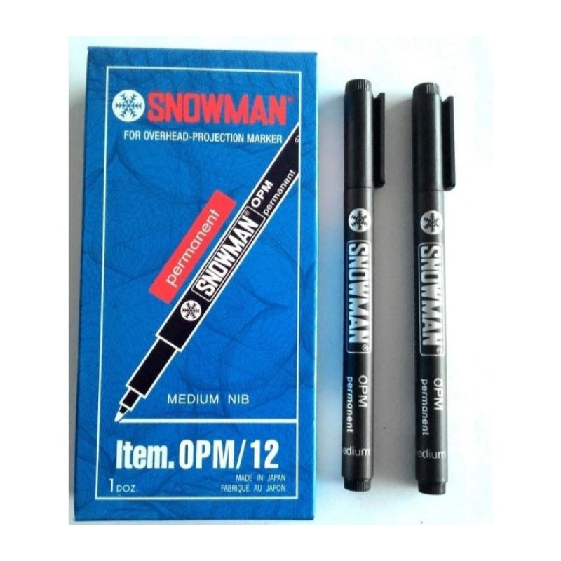 

SPIDOL OHP TYPE OPM(MEDIUM)HITAM MERK SNOWMAN