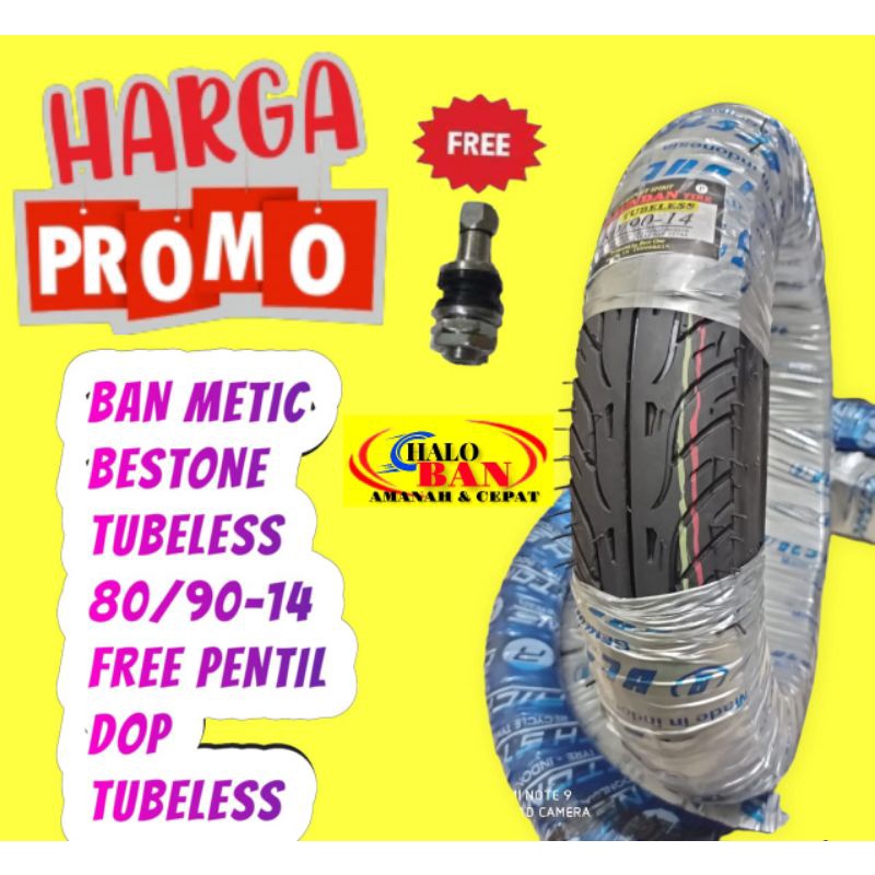 ban montor metic tubeless 80/90-14 ban metic ban honda beat vario mio xeon fino spacy spun ban ring 