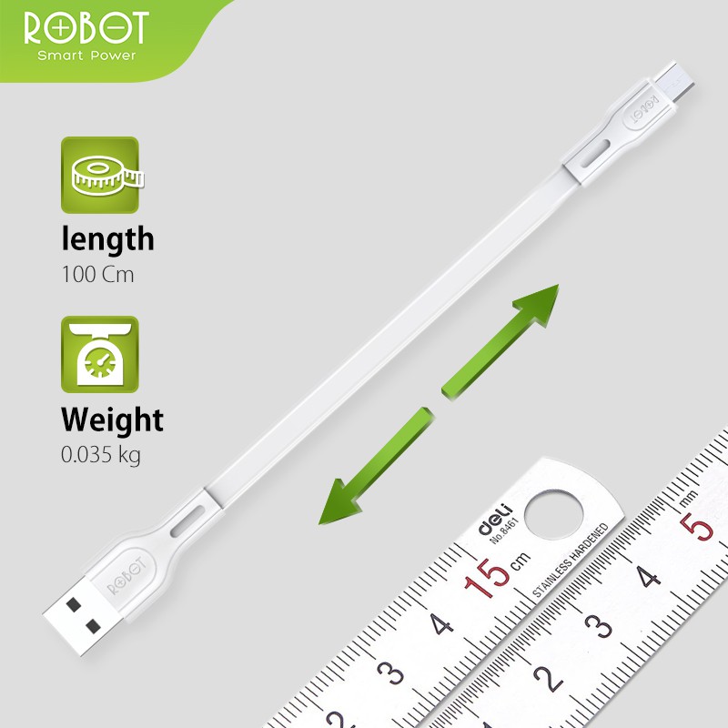 ROBOT CABLE DATA QUICK CHARGING 100CM KABEL DATA MICRO - RDM /TYPE C