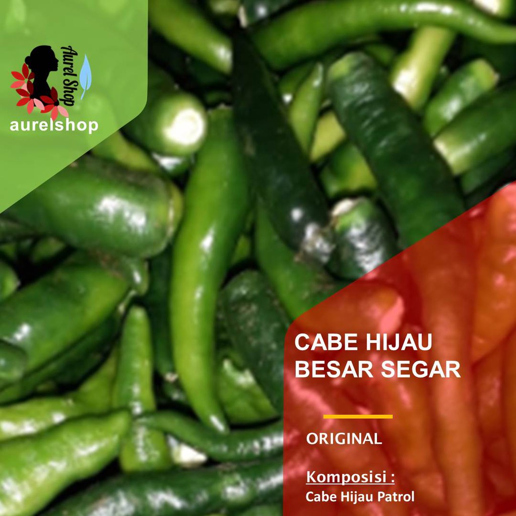 

Cabe Hijau Besar Segar 1 kg / Cabai Hijau Tewe / Cabe Ijo / Green Chili