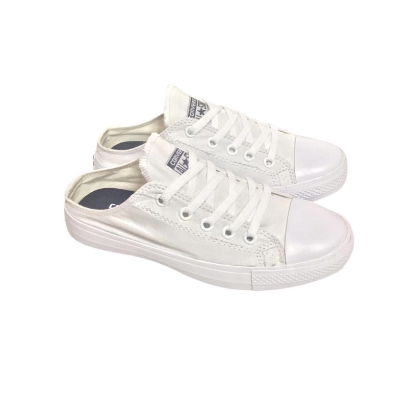 BISA COD SEPATU SNEAKERS CONVERSE ALLSTAR BUSTONG  FULL WHITE PRIA /WANITA FRE BOX