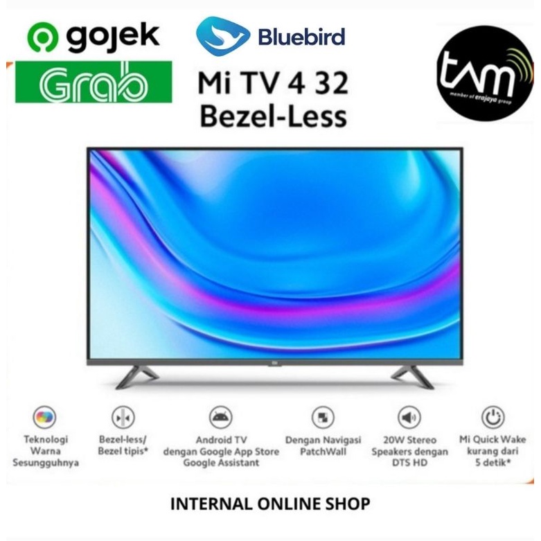 Xiaomi Mi TV 4 32 inch Bezel-Less Garansi Resmi