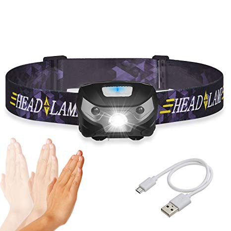 Headlamp rechargeable Usb - Senter Kepala - Senter Camping Nyala terang