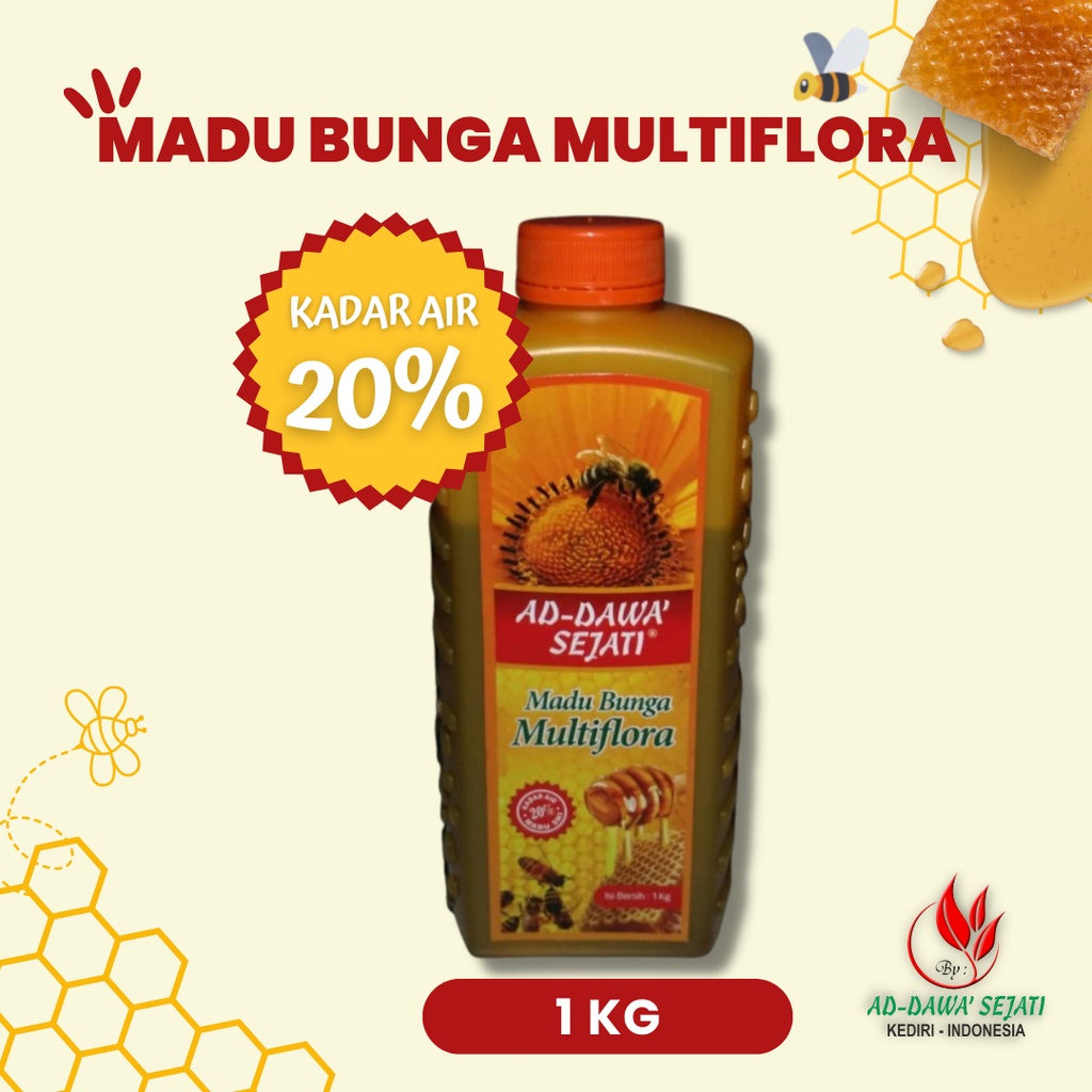 

Madu Bunga Multiflora | Madu Asli | Madu Murni | Madu Multiflora 1 Kg | Madu Addawa' Sejati