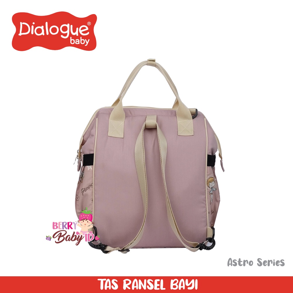 Dialogue 3-in-1 Backpack Diaper Bag Tas Perlengkapan Bayi Multifungsi Berry Mart