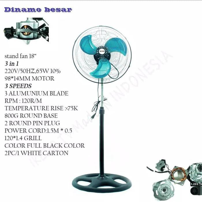 Promo Kipas angin 3in1 besi 18" angin kencang murah IKEDO KS-318 Berkualitas