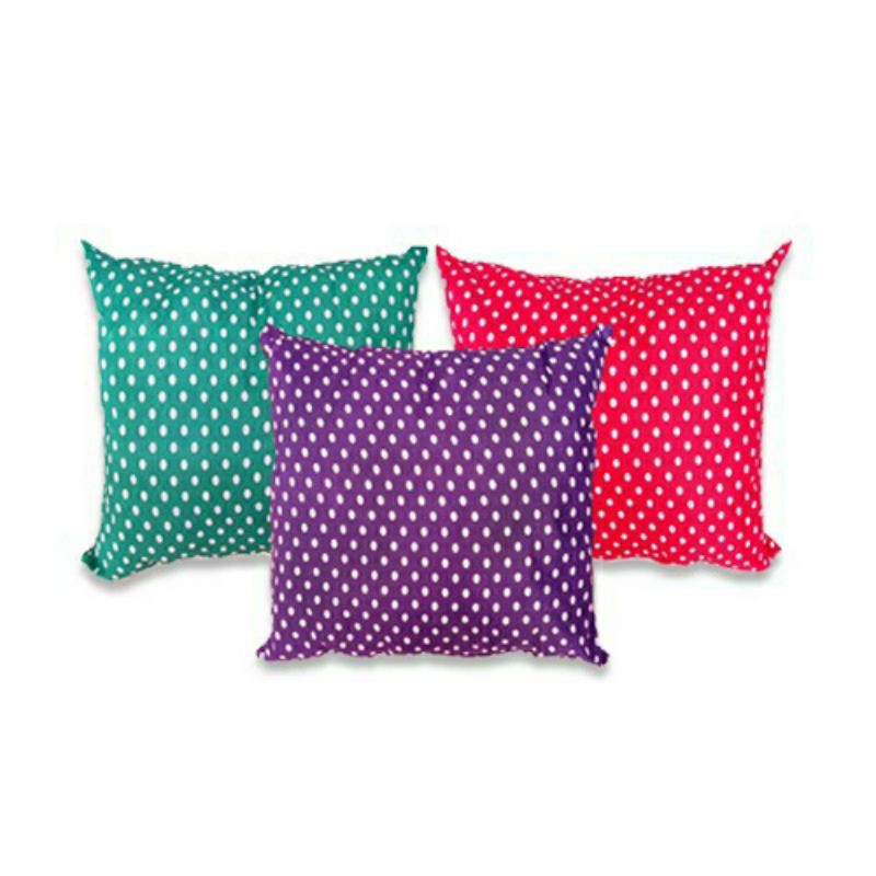 Bantal Sofa Bantal Kursi Motif Polkadot Kotak 40x40cm Tanpa Resleting