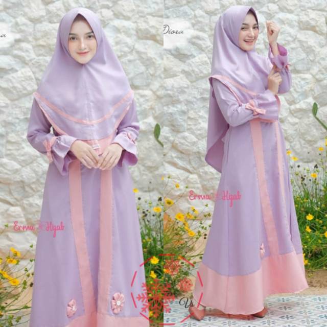 SYARI ERNA SY ERNA SV SYARI MOSCREPE PREMIUM GAMIS MUSLIM KEKINIAN GAMIS OOTD