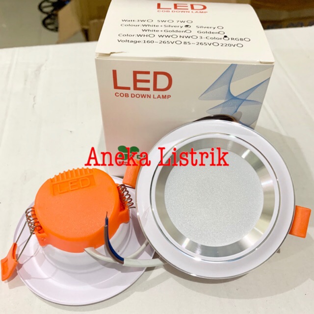  LAMPU  DOWNLIGHT LED 3 WARNA 5WATT WARNA GOLD DAN SILVER 