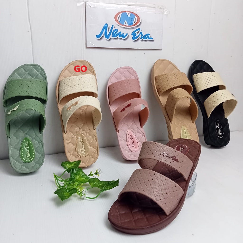 BB NEW ERA LBE 15172 sandal wanita slip on sandal casual wanita 37-41