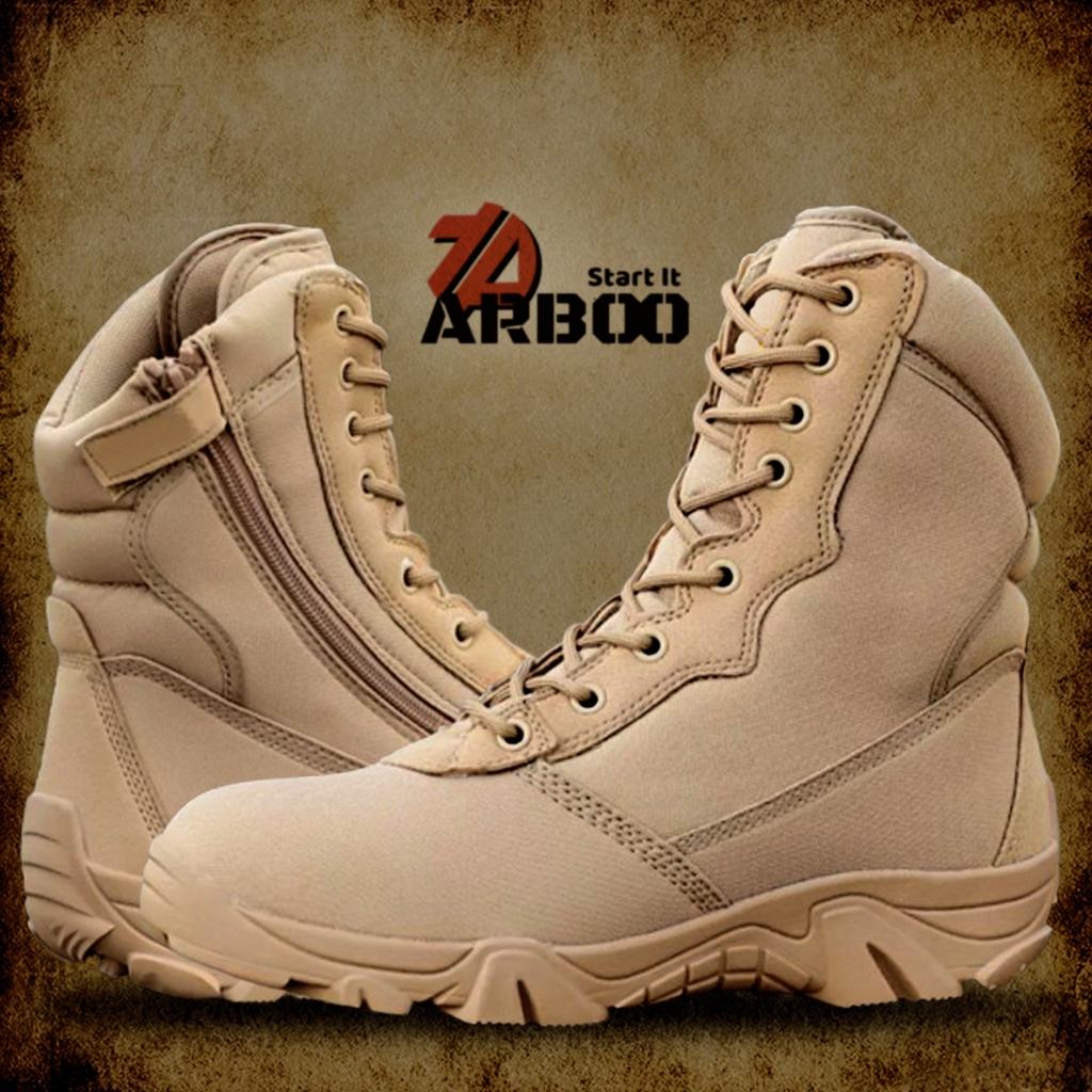 SEPATU PDL CREAM GURUN TACTICAL SAFETY || SEPATU PDL SATPOL PP