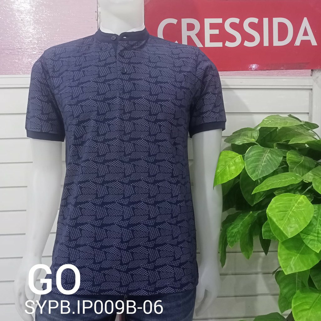 gos CRESSIDA BIGSIZE POLO T-SHIRT Pakaian Pria Atasan Kaos Polo Berkerah Wangky Polo Lengan Pendek