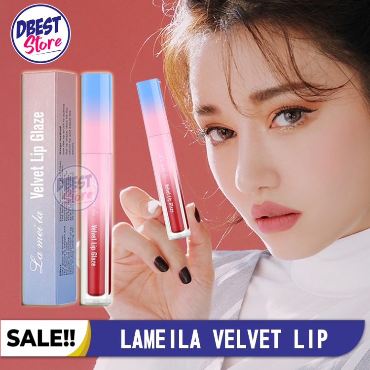 PROMO !! Lipstik Ala Korea Lameila Velvet Lip Glaze Lipstik Matte / Lipstik Tahan Lama Anti Air / Lipstick Lip Cream Lip Balm Lipgloss - Lipstik Tahan Lama Anti Air 24 Jam Korea - Lipstik Korea Tahan Lama Anti Air [ 6 Variasi Warna Matte ]