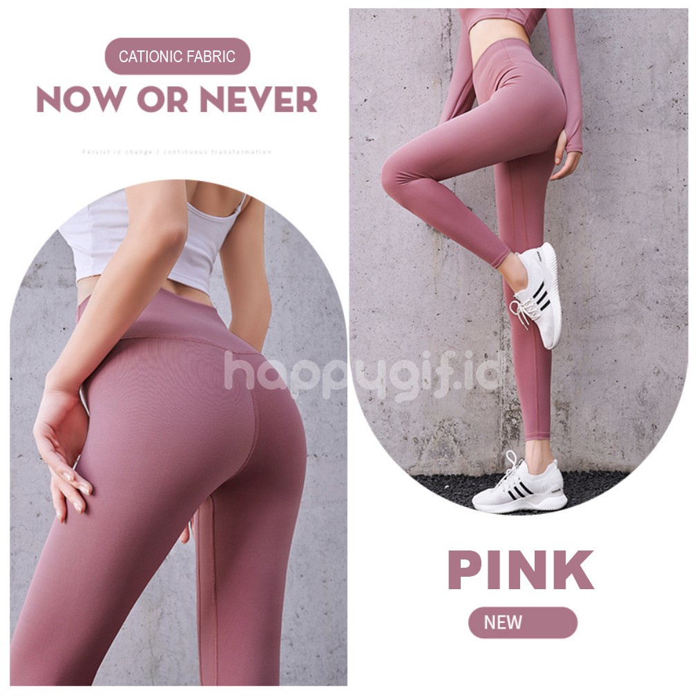 Yoga Pants Celana Panjang Olahraga Wanita High Waist Legging