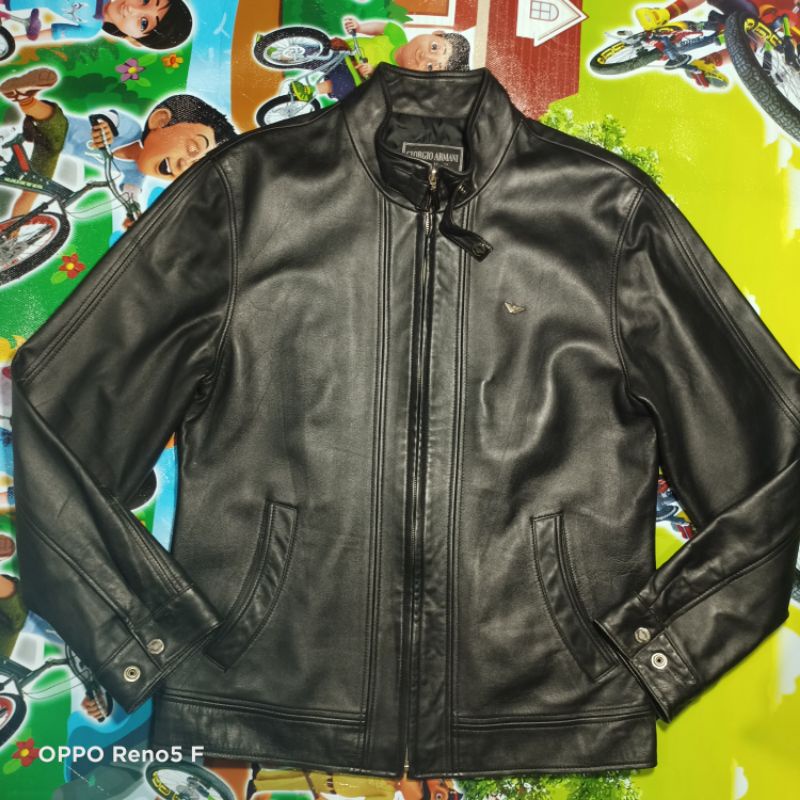 JAKET KULIT PRIA GIORGIO ARMANI BEKAS