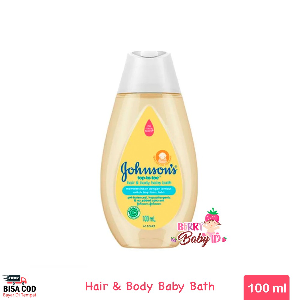 Johnson's Top to Toe Hair &amp; Body Baby Bath Shampo Sabun Bayi 100 ml Berry Mart