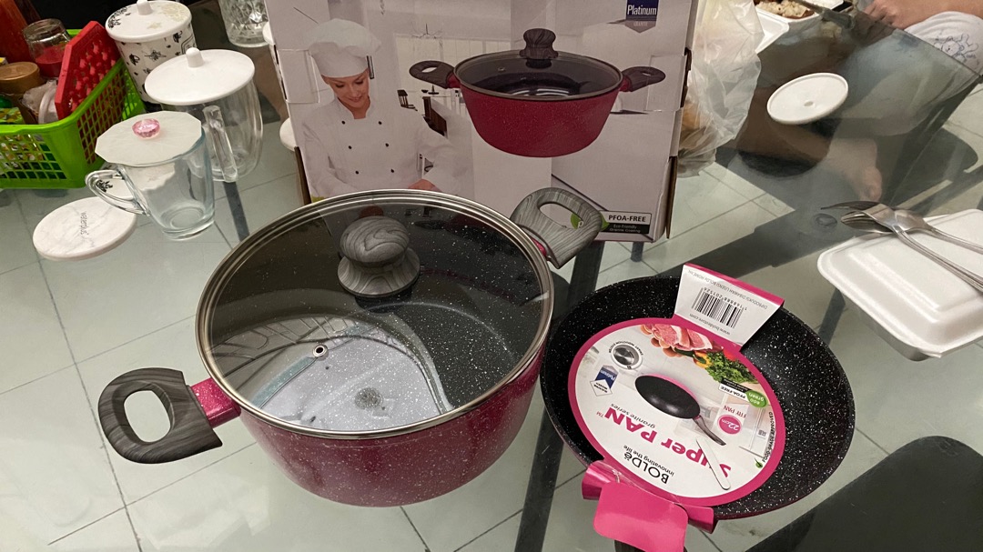 Bolde Fry Pan 22cm Blackpink Superpan Granite Black Pink Induksi 22 Cm Bolde 22cm Fry Psn Bolde