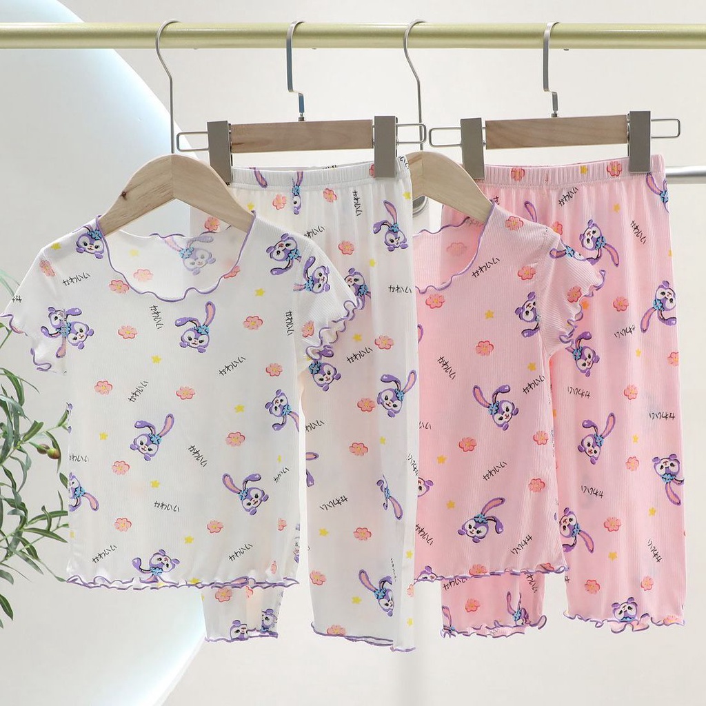 Baju tidur anak set bunny / baju tidur anak perempuan / sleepwear anak / baju tidur anak / piyama an