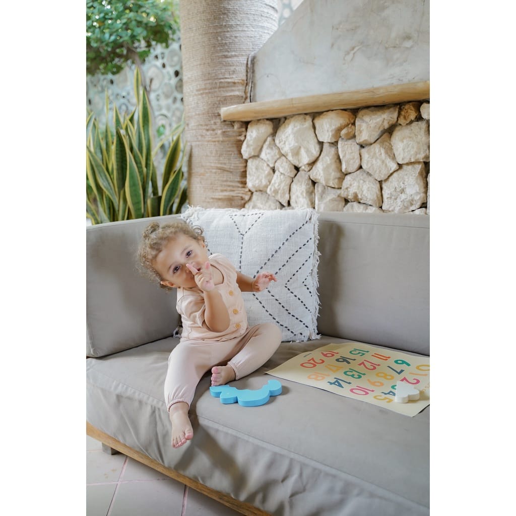 Booyah Baby &amp; Kids Piyama Anak - Button Set (0-3 Tahun) Newborn Baju Pendek Celana Panjang Anak Rocco Set Earth Tone Series