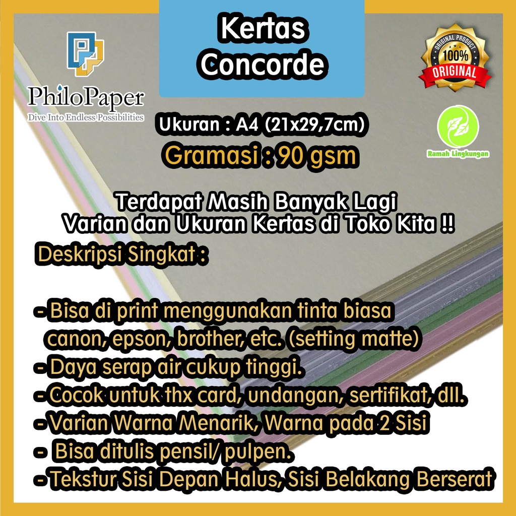 

Kertas Concorde 90 Gsm A4