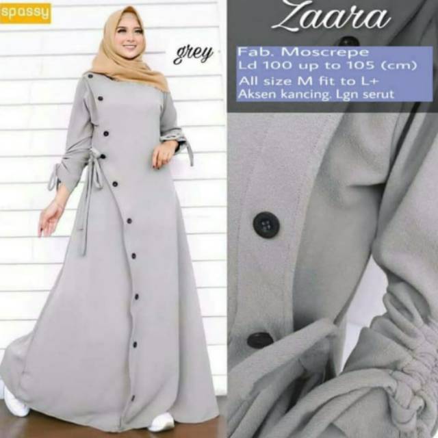 ZAARA MAXI DRESS GAMIS MUSLIM MOSCREPE