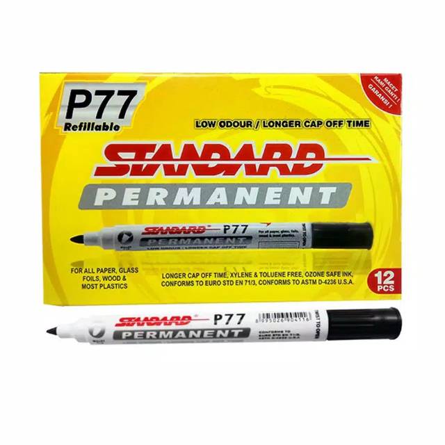 

Spidol Permanent Colour Marker P77 Standard Permanen Harga Satuan