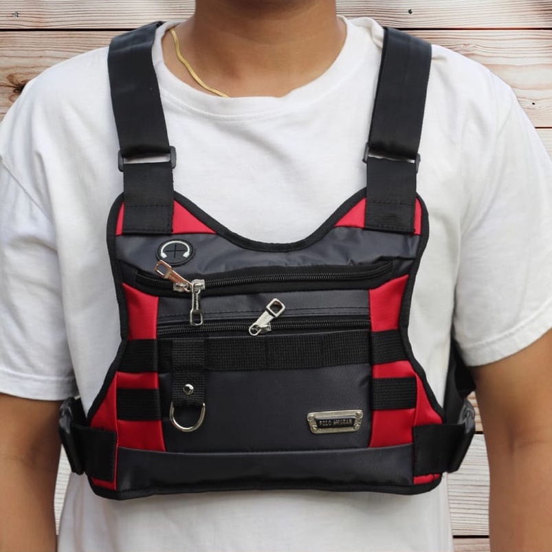 Chest Bag Chest Rig Bag Rompi Tas Dada Original Polo Amstar Bahan Micro 100% Real Picture